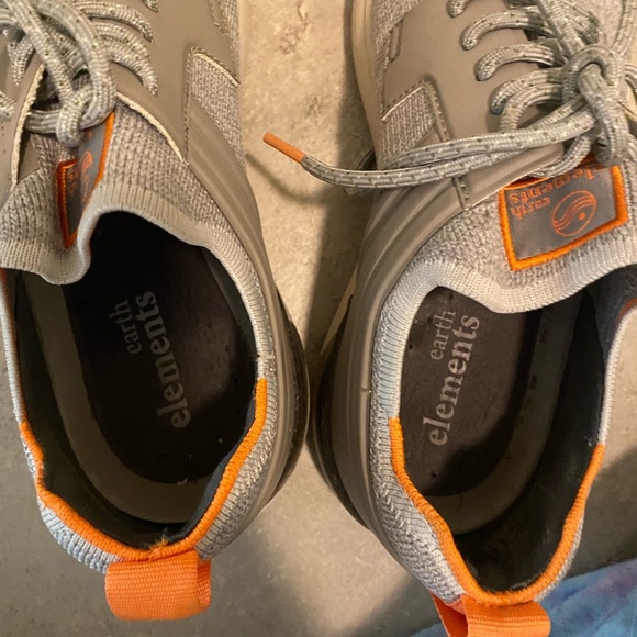 Earth Elements Cullen Mens Size 9.5 Silver Grey Woven Knit Sneakers Shoes - Picture 7 of 9